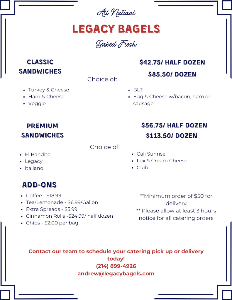 Catering Menu