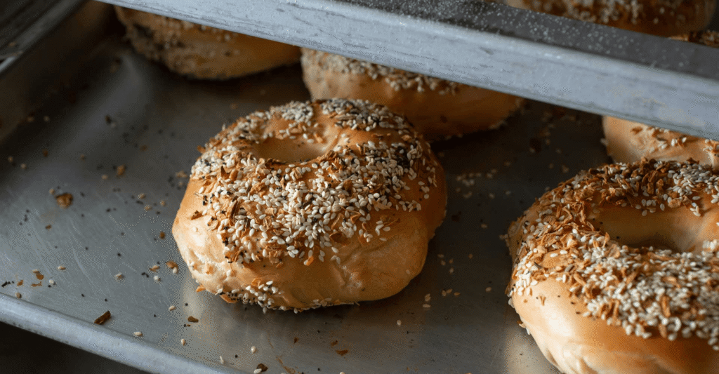 Freshly baked bagels, sandwiches and coffee at Legacy Bagels