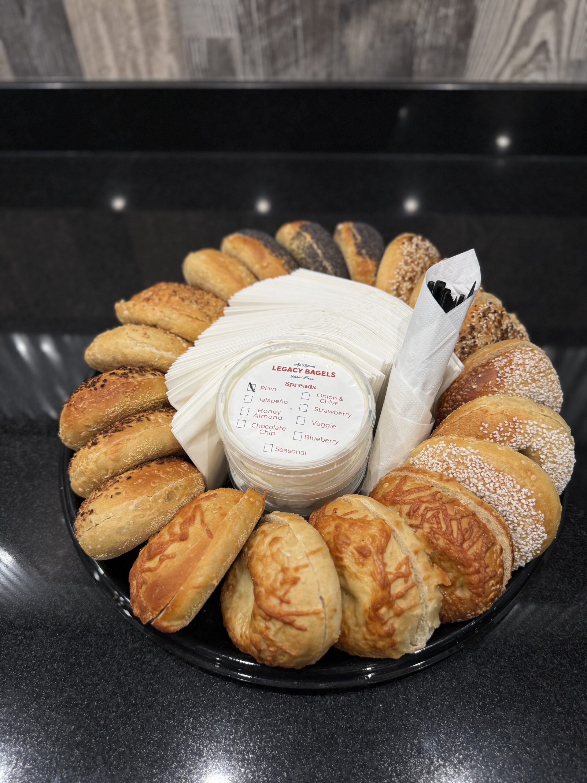 Freshly baked bagels, sandwiches and coffee at Legacy Bagels