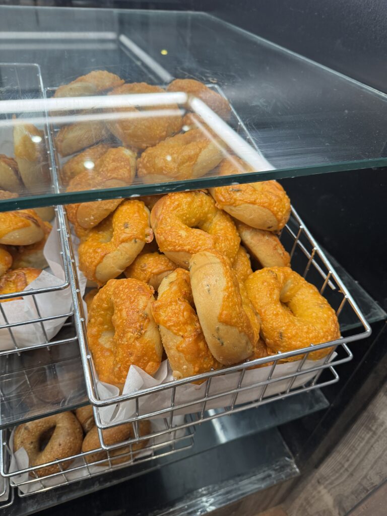 Freshly baked bagels, sandwiches and coffee at Legacy Bagels