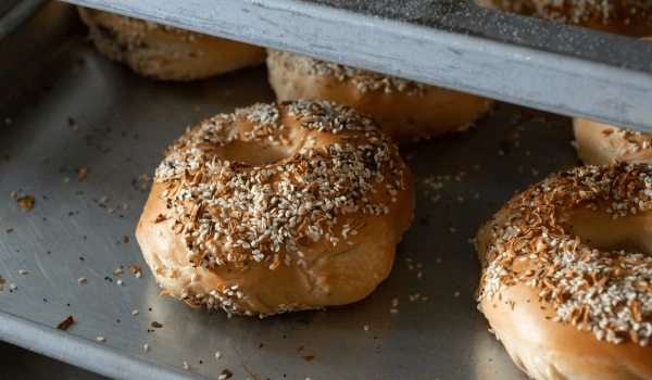 Freshly baked bagels, sandwiches and coffee at Legacy Bagels